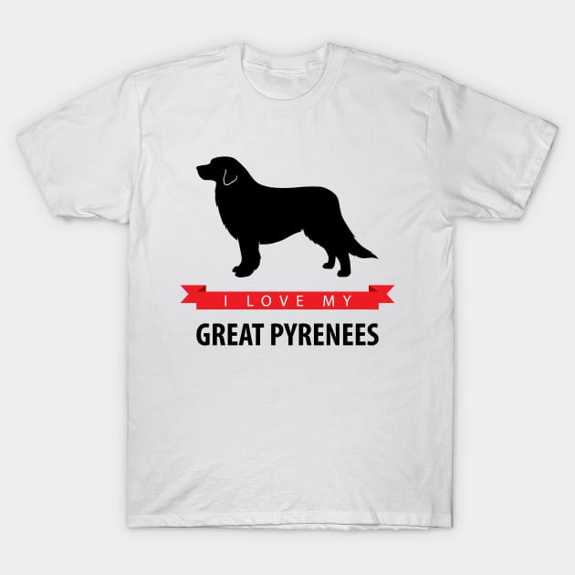 I Love My Great Pyrenees T-Shirt by millersye